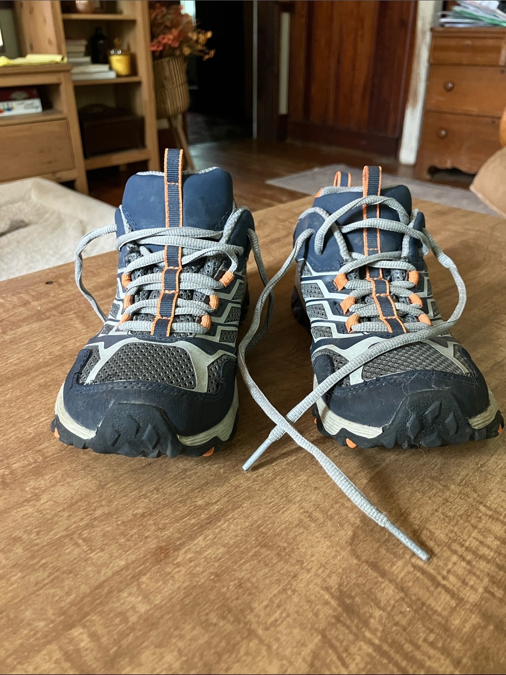 Merrell Kids Navy Blue and Orange Trail Sneakers